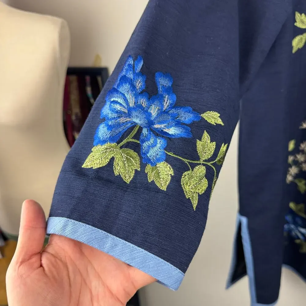 NWT Silk Land Embroidered Jacket